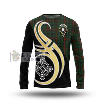 Tennant Tartan Long Sleeve T-Shirt with Family Crest and Celtic Symbol Style Unisex - Tartan Vibes Clothing