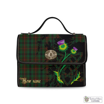 Tartan Vibes Clothing Tennant Tartan Waterproof Canvas Bag with Scotland Map and Thistle Celtic Accents