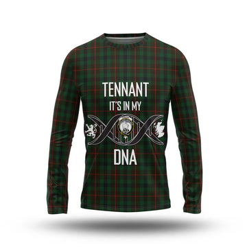Tennant Tartan Long Sleeve T-Shirt with Family Crest DNA In Me Style Unisex - Tartan Vibes Clothing