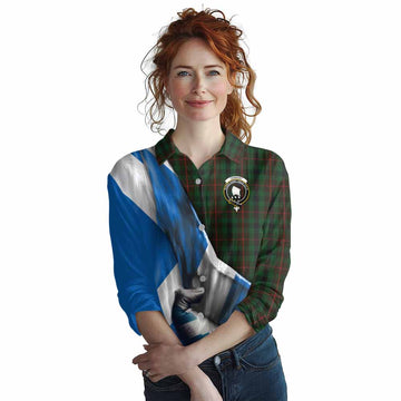 Tennant Tartan Women's Casual Shirt with Family Crest Scotland Patriotic Style Female - Tartan Vibes Clothing