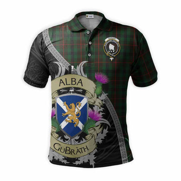 Tartan Vibes Clothing Tennant Tartan Family Crest Polo Shirt Lion Rampant Royal Thistle Shield Celtic Inspired