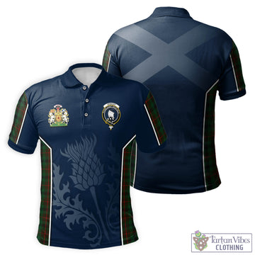 Tennant Tartan Men's Polo Shirt with Family Crest and Scottish Thistle Vibes Sport Style