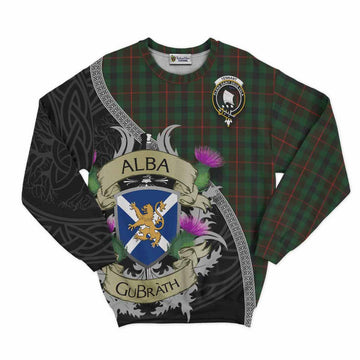 Tennant Tartan Family Crest Sweatshirt Lion Rampant Royal Thistle Shield Celtic Inspired Unisex - Tartan Vibes Clothing