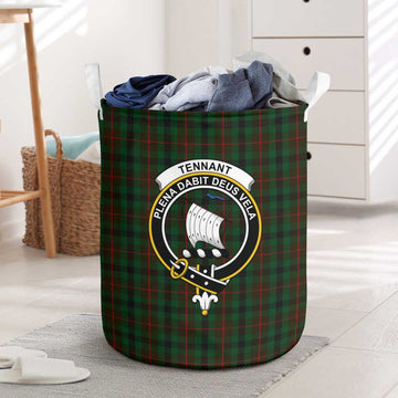 Tennant Tartan Laundry Basket with Family Crest