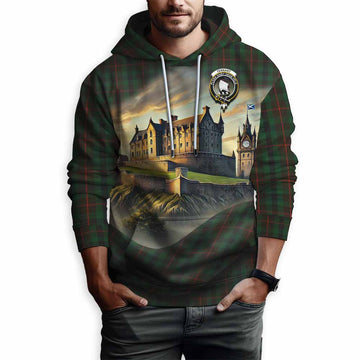 Tennant Tartan Family Crest Hoodie with Scottish Ancient Castle Style Pullover Hoodie - Tartan Vibes Clothing