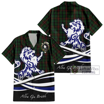 Tennant Tartan Hawaiian Shirt with Alba Gu Brath Regal Lion Emblem Kid - Tartan Vibes Clothing