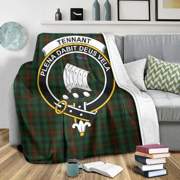 Tennant Tartan Blanket with Family Crest