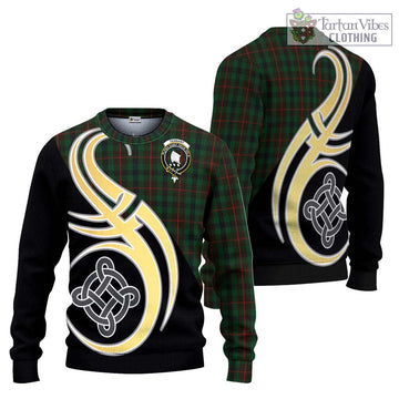 Tennant Tartan Ugly Sweater with Family Crest and Celtic Symbol Style Unisex - Tartan Vibes Clothing