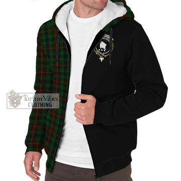 Tennant Tartan Sherpa Hoodie with Family Crest and Half Of Me Style Unisex S - Tartan Vibes Clothing