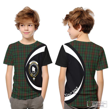 Tennant Tartan Kid T-Shirt with Family Crest Circle Style Youth XL Size14 - Tartan Vibes Clothing