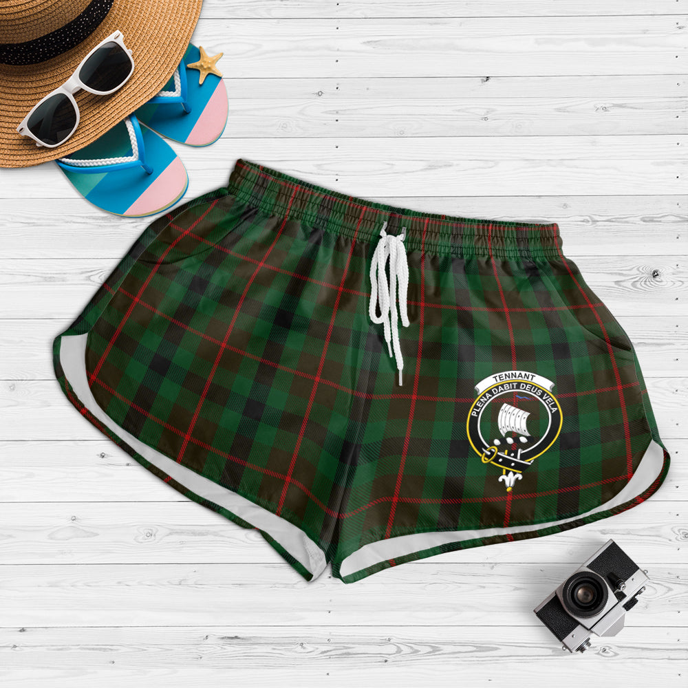 tennant-tartan-womens-shorts-with-family-crest