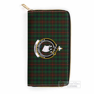 Tartan Vibes Clothing Tennant Tartan Women's Leather Wallet with Family Crest