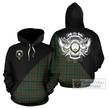 Tennant Tartan Hoodie with Family Crest and Military Logo Style Zip Hoodie - Tartan Vibes Clothing