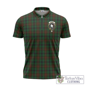 Tennant Tartan Zipper Polo Shirt with Family Crest Unisex - Tartan Vibes Clothing