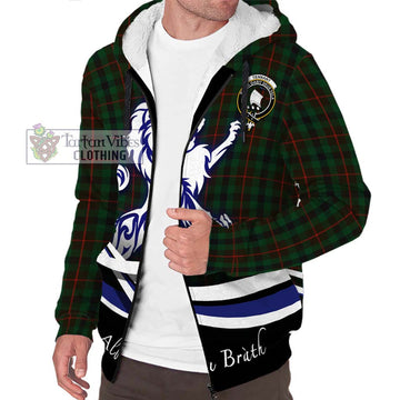 Tennant Tartan Sherpa Hoodie with Alba Gu Brath Regal Lion Emblem Unisex S - Tartan Vibes Clothing