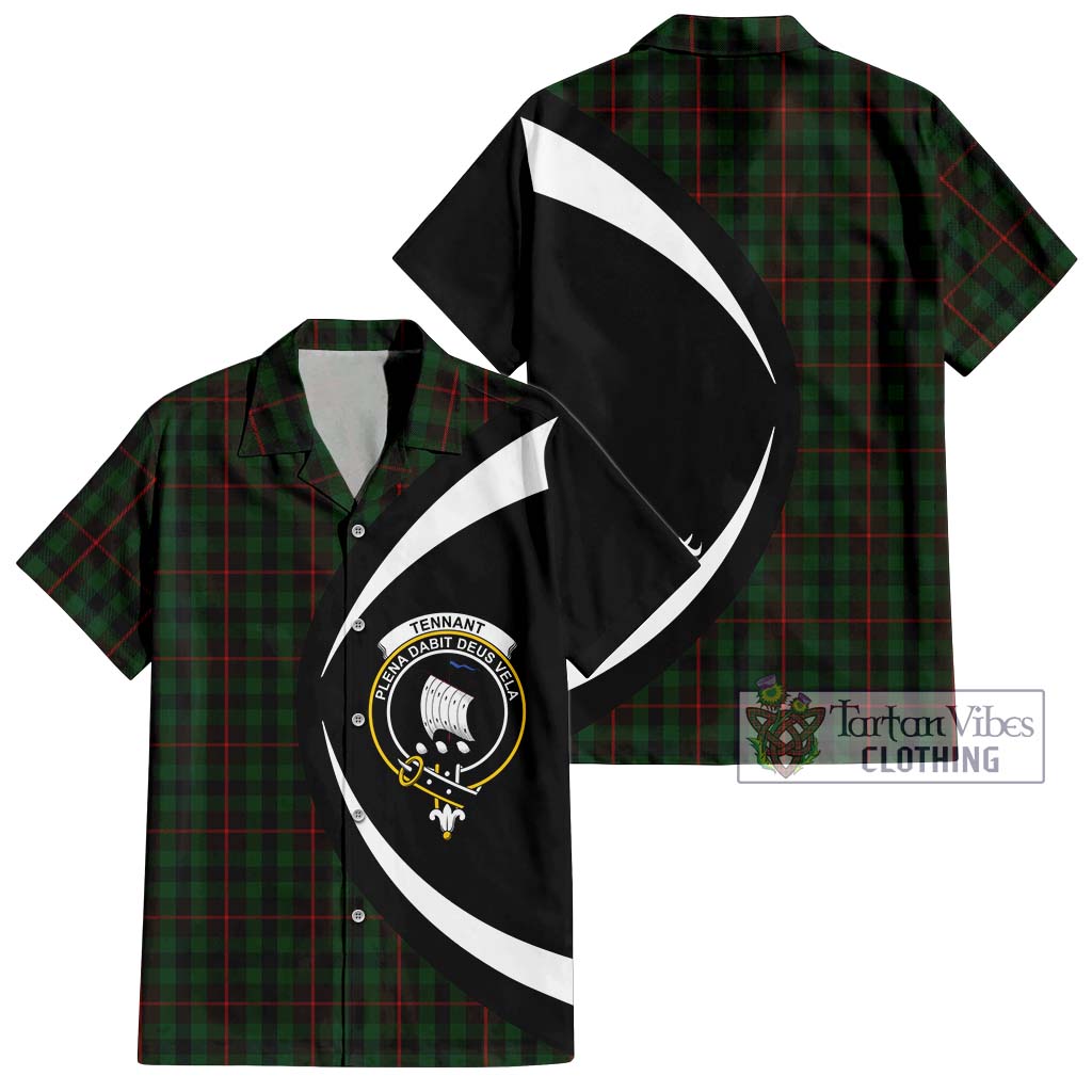 Tennant Tartan Hawaiian Shirt with Family Crest Circle Style Kid - Tartan Vibes Clothing