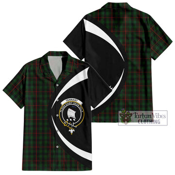 Tennant Tartan Hawaiian Shirt with Family Crest Circle Style Kid - Tartan Vibes Clothing