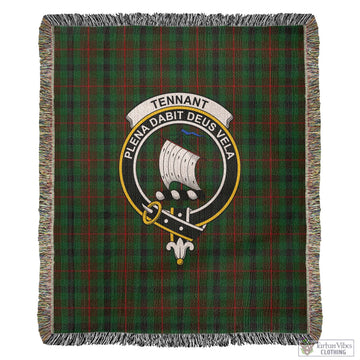 Tennant Tartan Woven Blanket with Family Crest