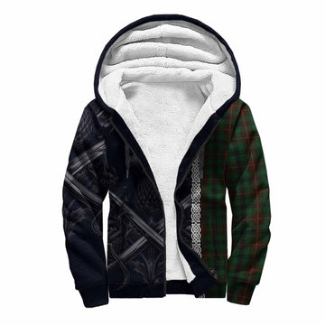 Tennant Tartan Sherpa Hoodie with Family Crest Cross Sword Thistle Celtic Vibes Unisex S - Tartan Vibes Clothing