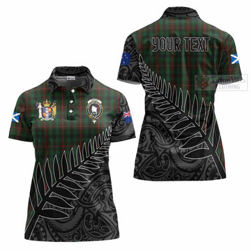 Tennant Crest Tartan Women's Polo Shirt with New Zealand Silver Fern Half Style Women - Tartan Vibes Clothing