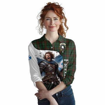 Tennant Crest Tartan Women's Casual Shirt Inspired by the Freedom of Scottish Warrior Female - Tartan Vibes Clothing
