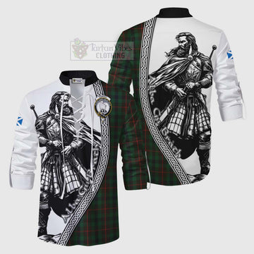 Tennant Tartan Clan Crest Ghillie Kilt Shirt with Highlander Warrior Celtic Style Men - Tartan Vibes Clothing
