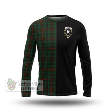 Tennant Tartan Long Sleeve T-Shirt with Family Crest and Half Of Me Style Unisex - Tartan Vibes Clothing