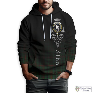 Tennant Tartan Hoodie Featuring Alba Gu Brath Family Crest Celtic Inspired Zip Hoodie - Tartan Vibes Clothing