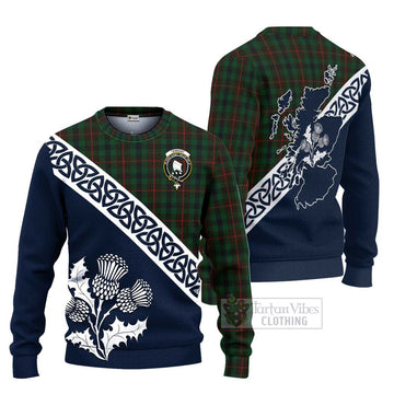 Tennant Tartan Ugly Sweater Featuring Thistle and Scotland Map Unisex - Tartan Vibes Clothing