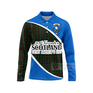 Tennant Family Crest Tartan Long Sleeve Polo Shirt Celebrate Saint Andrew's Day in Style Unisex - Tartan Vibes Clothing