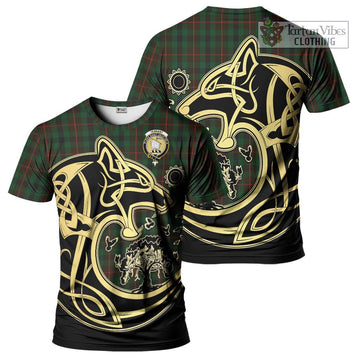 Tennant Tartan T-Shirt with Family Crest Celtic Wolf Style Kid's Shirt - Tartan Vibes Clothing