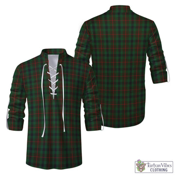 Tennant Tartan Men's Scottish Traditional Jacobite Ghillie Kilt Shirt