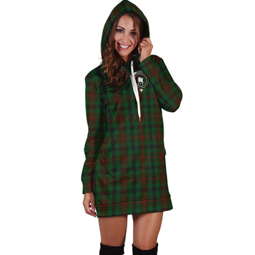Tennant Tartan Hoodie Dress with Family Crest - Tartan Vibes Clothing