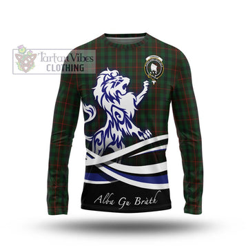 Tennant Tartan Long Sleeve T-Shirt with Alba Gu Brath Regal Lion Emblem Unisex - Tartan Vibes Clothing
