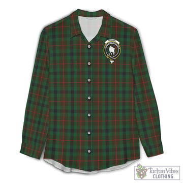 Tennant Tartan Women's Casual Shirt with Family Crest Female - Tartan Vibes Clothing