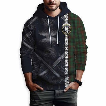 Tennant Tartan Hoodie with Family Crest Cross Sword Thistle Celtic Vibes Pullover Hoodie - Tartan Vibes Clothing