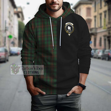Tennant Tartan Hoodie with Family Crest and Half Of Me Style Zip Hoodie - Tartan Vibes Clothing