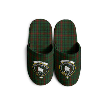 Tennant Tartan Home Slippers with Family Crest