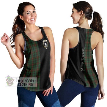 Tennant Tartan Women's Racerback Tanks with Family Crest and Half Of Me Style 4XL - Tartan Vibes Clothing