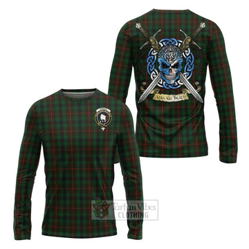 Tennant Tartan Long Sleeve T-Shirt with Family Crest Celtic Skull Style Unisex - Tartan Vibes Clothing