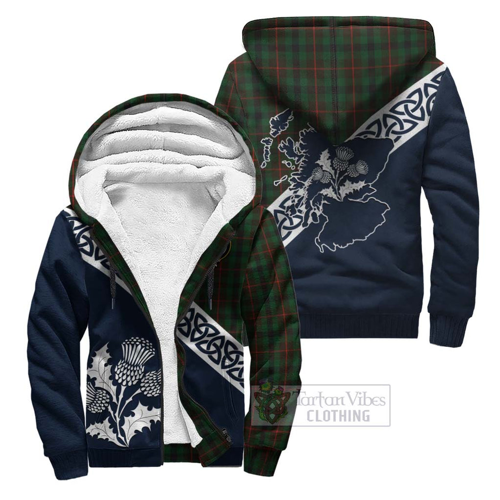 Tennant Tartan Sherpa Hoodie Featuring Thistle and Scotland Map Unisex - Tartan Vibes Clothing
