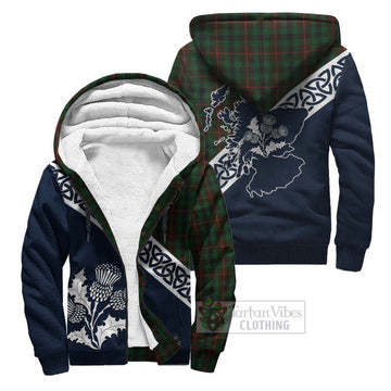 Tennant Tartan Sherpa Hoodie Featuring Thistle and Scotland Map Unisex - Tartan Vibes Clothing