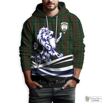 Tennant Tartan Hoodie with Alba Gu Brath Regal Lion Emblem