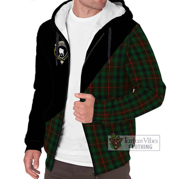 Tennant Tartan Sherpa Hoodie with Family Crest and Military Logo Style Unisex S - Tartan Vibes Clothing