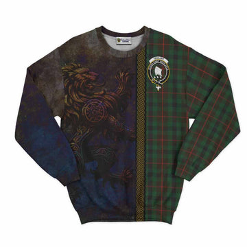 Tennant Tartan Family Crest Sweatshirt Alba Gu Brath Be Brave Lion Ancient Style Unisex - Tartan Vibes Clothing