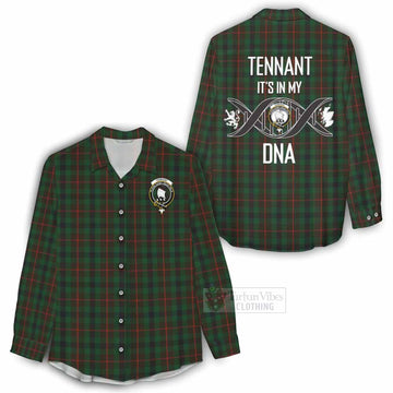 Tennant Tartan Women's Casual Shirt with Family Crest DNA In Me Style - Tartan Vibes Clothing