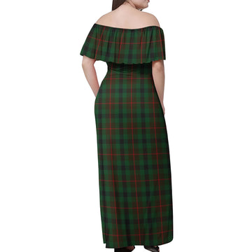 Tennant Tartan Off Shoulder Long Dress - Tartan Vibes Clothing