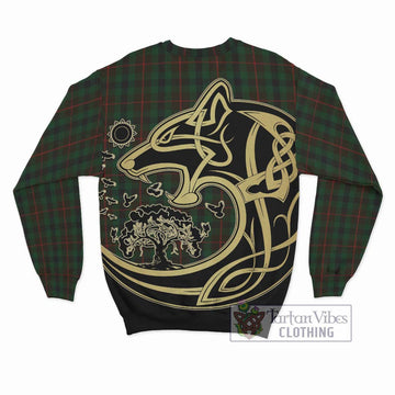 Tennant Tartan Sweatshirt with Family Crest Celtic Wolf Style - Tartan Vibes Clothing