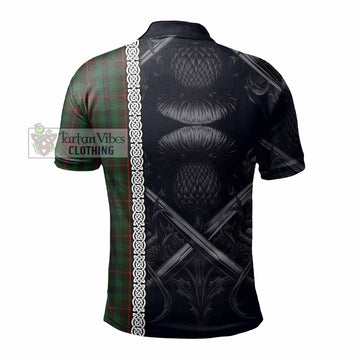 Tennant Tartan Polo Shirt with Family Crest Cross Sword Thistle Celtic Vibes - Tartan Vibes Clothing