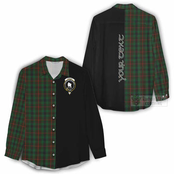 Tennant Tartan Women's Casual Shirt with Family Crest and Half Of Me Style - Tartan Vibes Clothing